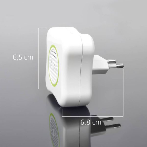 Produktbild: Gardigo Ultraschall M&uuml;ckenvertreiber LED 66993 Insektenvertreiber Ultraschall (B x H x T) 65 x 65 x 68 mm Wei&szlig; 1 St.