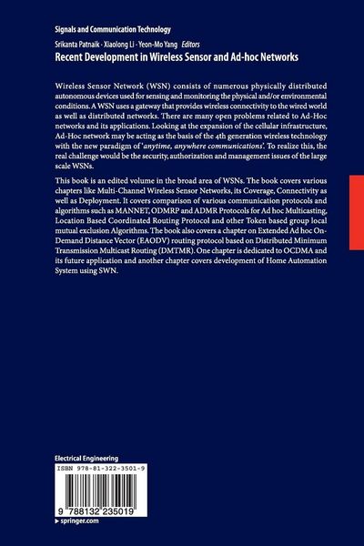 Produktbild: Recent Development in Wireless Sensor and Ad-hoc Networks