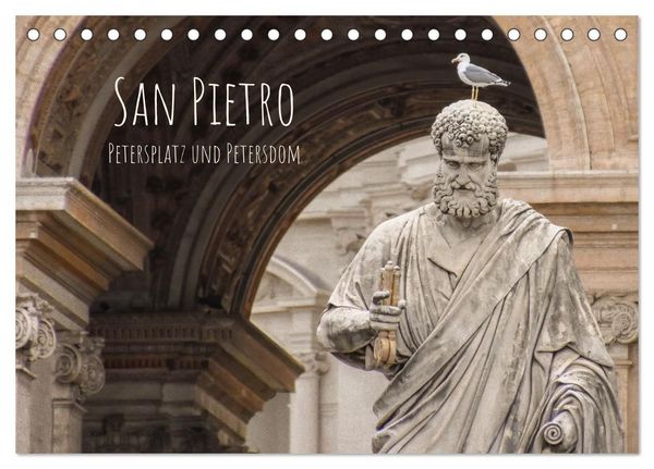 Produktbild: San Pietro - Petersplatz und Petersdom (Tischkalender 2027 DIN A5 quer), CALVENDO Monatskalender