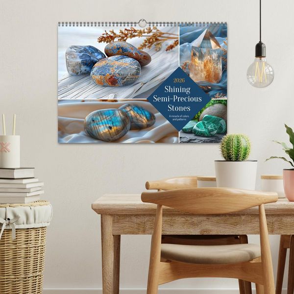 Produktbild: Shining Semi-Precious Stones (Wall Calendar 2026 DIN A3 landscape), CALVENDO 12 Month Wall Calendar