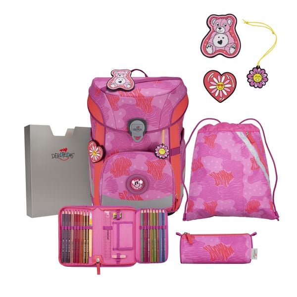 Produktbild: DerDieDas Schulranzen Set ErgoFlex Easy, Schulranzen Set, 5tlg, Roses
