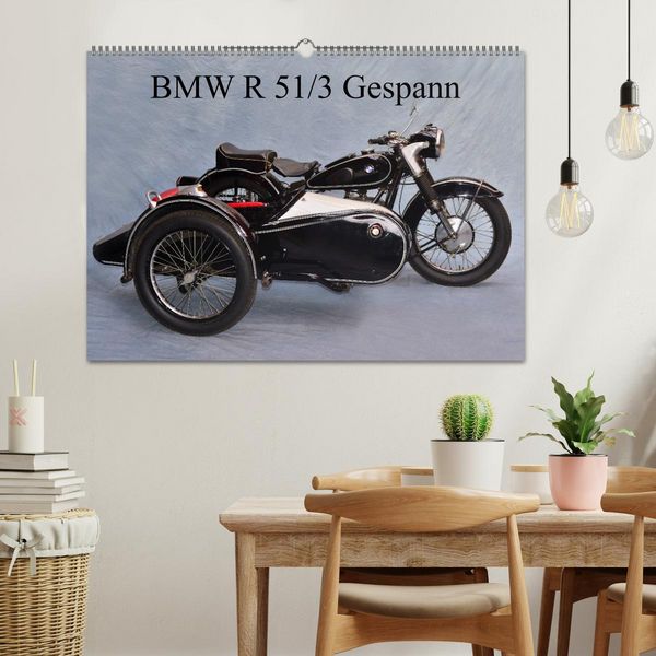 Produktbild: BMW R 51/3 Gespann (Wandkalender 2025 DIN A2 quer), CALVENDO Monatskalender