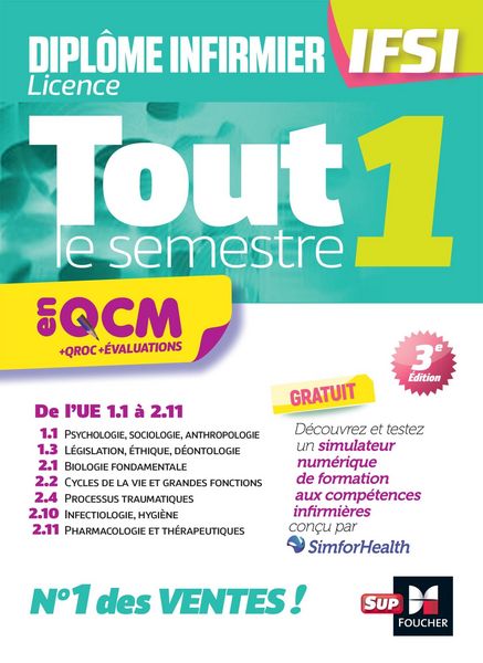 Produktbild: Tout le semestre 1 en QCM et QROC - DEI IFSI - 3e &eacute;dition - Entra&icirc;nement