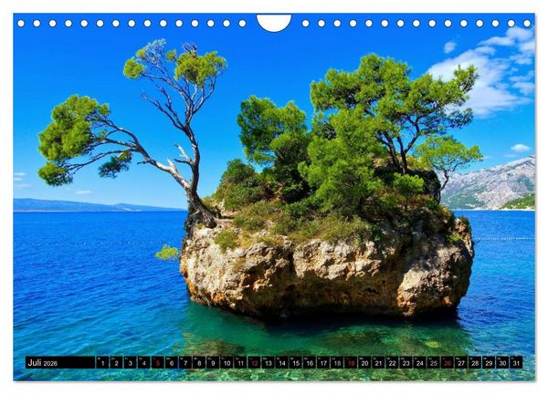 Produktbild: Makarska Riviera - Malerische Urlaubsorte in Dalmatien (Wandkalender 2026 DIN A4 quer), CALVENDO Monatskalender