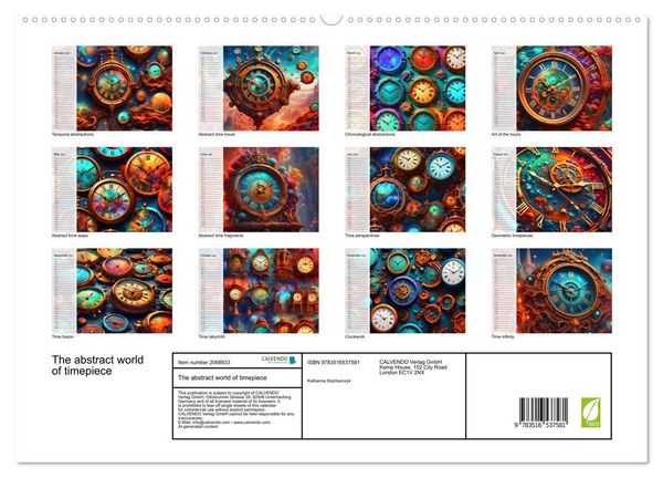 Produktbild: The abstract world of timepiece (High Quality Premium Wall Calendar 2026 DIN A2 landscape),CALVENDO 12 Month Wall Calendar
