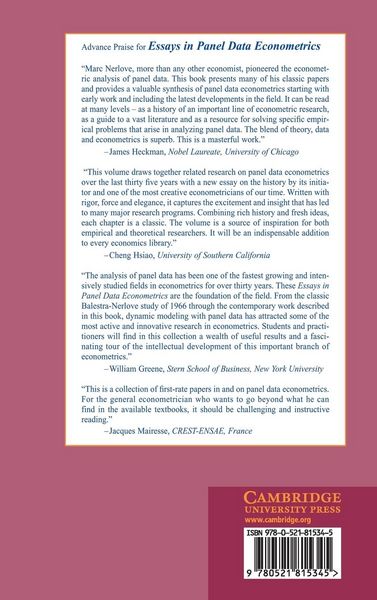 Produktbild: Essays in Panel Data Econometrics