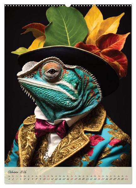 Produktbild: Barocke Tierportraits - Kunst und Klassik (Wandkalender 2026 DIN A2 hoch), CALVENDO Monatskalender