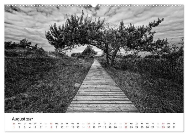 Produktbild: Ostseebad Zingst - Impressionen in Schwarz-Wei&szlig; (hochwertiger Premium Wandkalender 2027 DIN A2 quer), Kunstdruck in Hochglanz