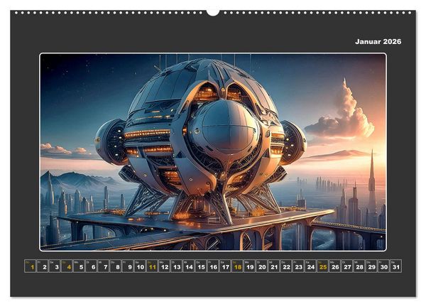 Produktbild: Zukunftsvision Megacity (Wandkalender 2026 DIN A2 quer), CALVENDO Monatskalender