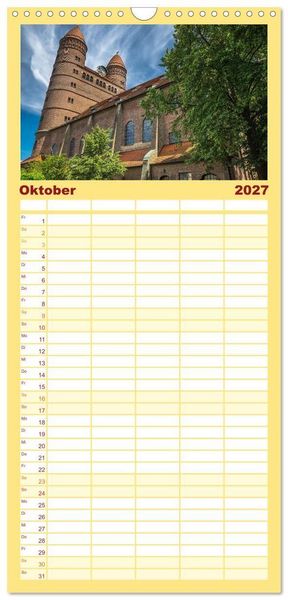 Produktbild: Familienplaner 2027 - Ulm - H&uuml;bsche Gro&szlig;stadt an der Donau mit 5 Spalten (Wandkalender, 21 x 45 cm) CALVENDO