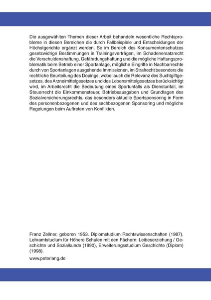 Produktbild: Sport und Recht