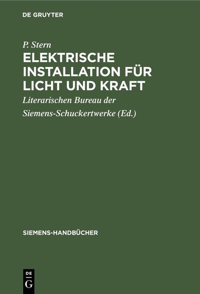 Produktbild: Elektrische Installation f&uuml;r Licht und Kraft