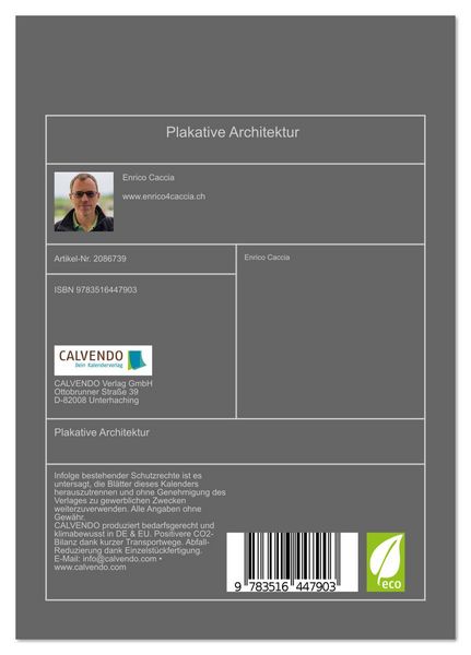 Produktbild: Plakative Architektur (Tischkalender 2026 DIN A5 hoch), CALVENDO Monatskalender