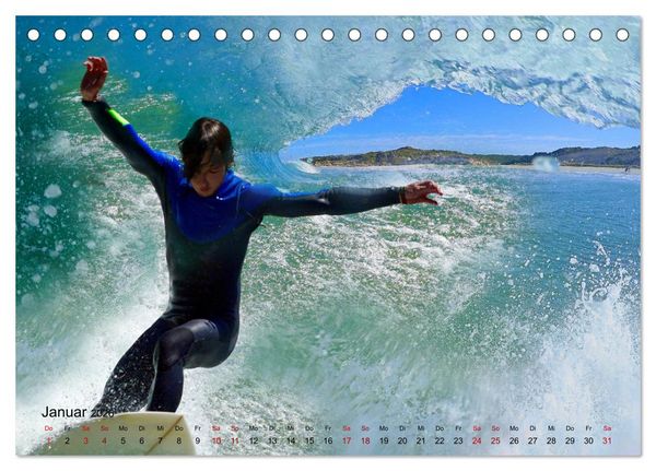 Produktbild: Surfen - die perfekte Welle (Tischkalender 2026 DIN A5 quer), CALVENDO Monatskalender