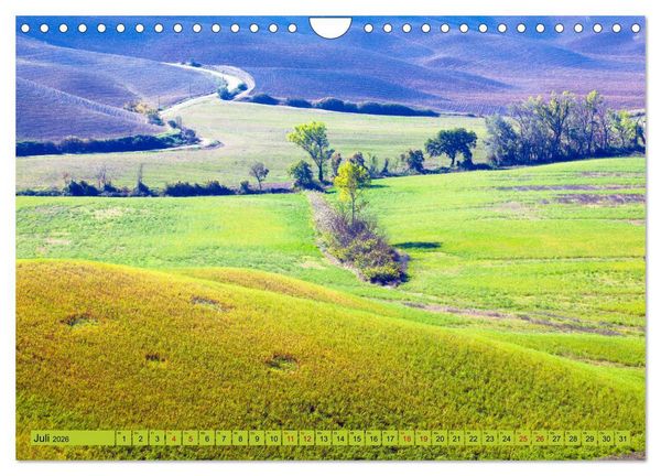 Produktbild: Toskana sanfte H&uuml;gel und versteckte Winkel (Wandkalender 2026 DIN A4 quer), CALVENDO Monatskalender