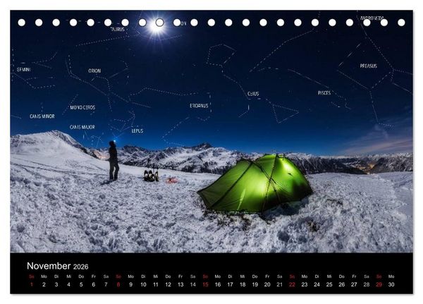 Produktbild: Sternensucher - Landschaft unter Sternen (Tischkalender 2026 DIN A5 quer), CALVENDO Monatskalender
