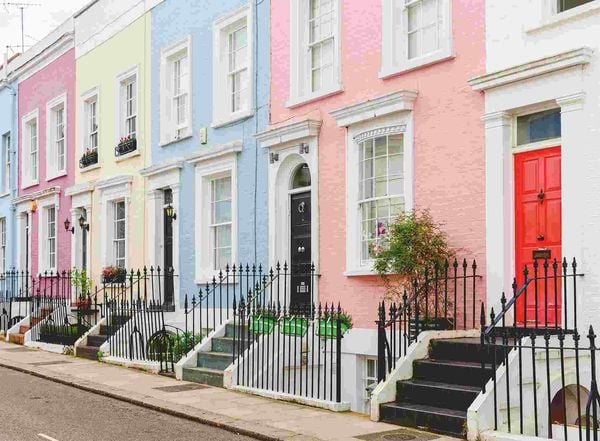 Produktbild: Erwachsenenpuzzle 500 Teile - Bunte Stadth&auml;user in London