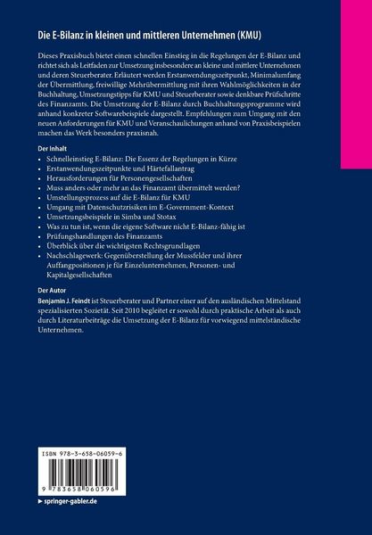 Produktbild: Die E-Bilanz in kleinen und mittleren Unternehmen (KMU)