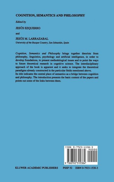 Produktbild: Cognition, Semantics and Philosophy