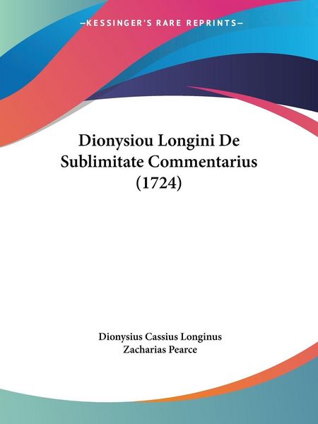 Produktbild: Dionysiou Longini De Sublimitate Commentarius (1724)