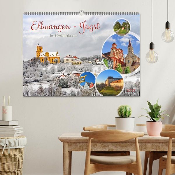 Produktbild: Ellwangen - Jagst im Ostalbkreis (Wandkalender 2027 DIN A2 quer), CALVENDO Monatskalender