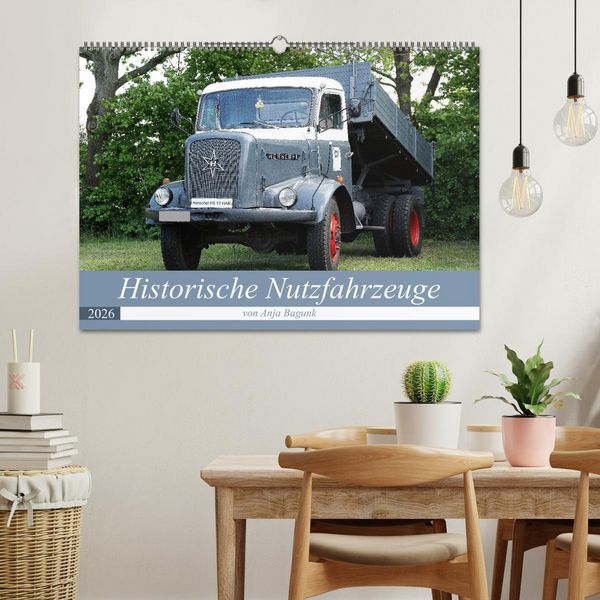 Produktbild: Historische Nutzfahrzeuge (Wandkalender 2026 DIN A2 quer), CALVENDO Monatskalender