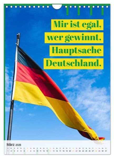 Produktbild: Ich mag Fu&szlig;ball&hellip; und vielleicht drei Leute. Spr&uuml;che und Weisheiten vom Spielfeldrand (Wandkalender 2026 DIN A4 hoch), CALVENDO Monatskalender