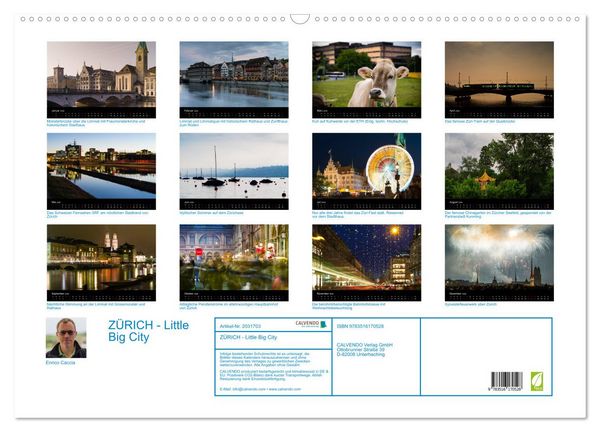 Produktbild: Z&Uuml;RICH - Little Big City (Wandkalender 2026 DIN A2 quer), CALVENDO Monatskalender