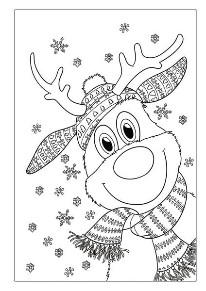 Produktbild: Malbuch Weihnachten f&uuml;r die ganze Familie mit 50 festlichen Ausmalbildern