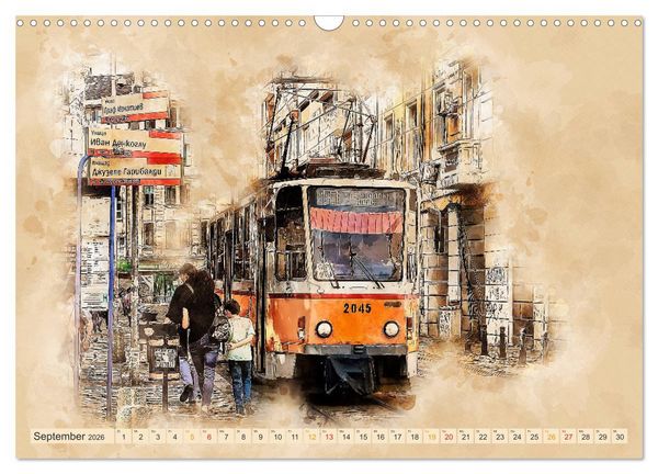 Produktbild: Stra&szlig;enbahn - Faszination auf R&auml;dern (Wandkalender 2026 DIN A3 quer), CALVENDO Monatskalender