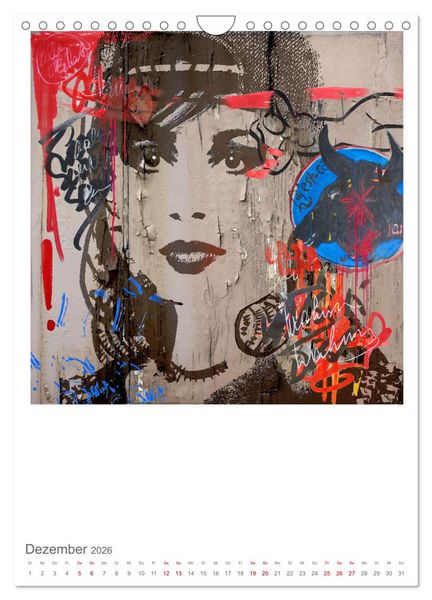Produktbild: POP UP GIRLS Art Portr&auml;ts by Ulrike Langen (Wandkalender 2026 DIN A4 hoch), CALVENDO Monatskalender