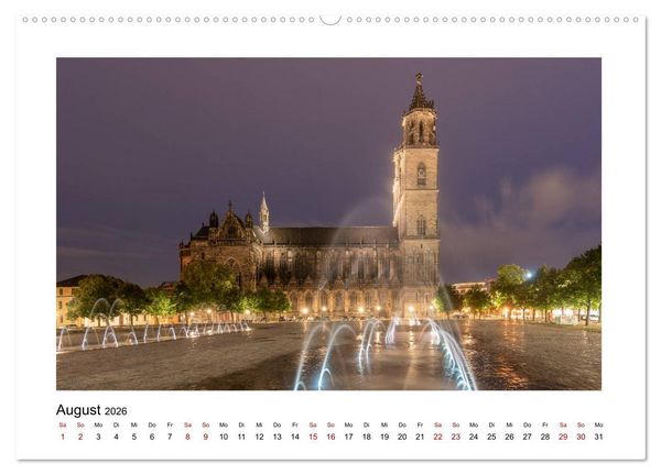 Produktbild: Blue Times - Magdeburg (Wandkalender 2026 DIN A2 quer), CALVENDO Monatskalender