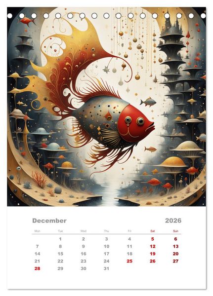 Produktbild: The adventures of the steel fish (Desk Calendar 2026 DIN A5 portrait), CALVENDO 12 Month DeskCalendar