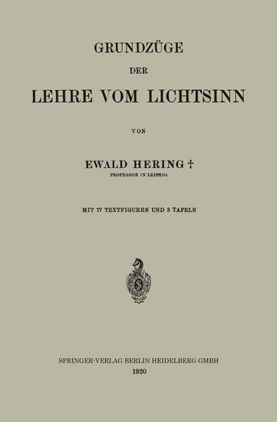 Produktbild: Grundz&uuml;ge der Lehre vom Lichtsinn