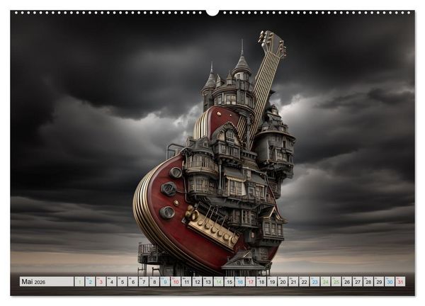 Produktbild: Saitenzauber &ndash; Gitarren im Bilderklang (hochwertiger Premium Wandkalender 2026 DIN A2 quer), Kunstdruck in Hochglanz