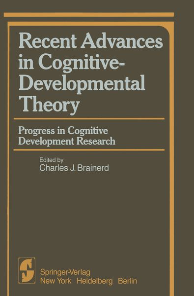 Produktbild: Recent Advances in Cognitive-Developmental Theory