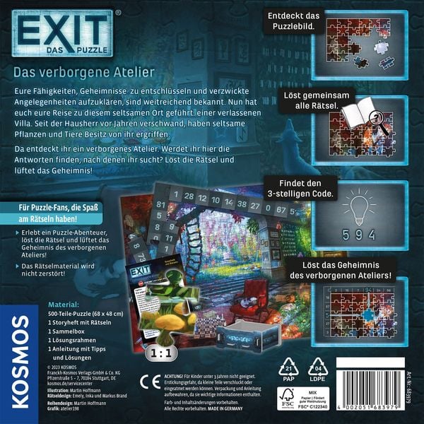 Produktbild: EXIT&reg; Puzzle Das verborgene Atelier