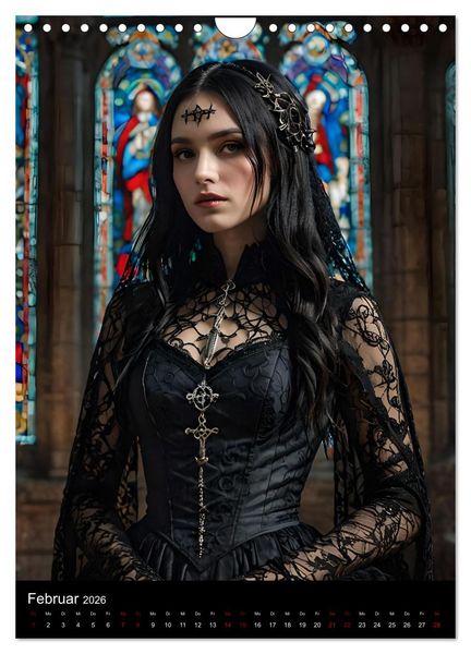 Produktbild: Gothic beauties - Sch&ouml;nheiten der Nacht (Wandkalender 2026 DIN A4 hoch), CALVENDO Monatskalender