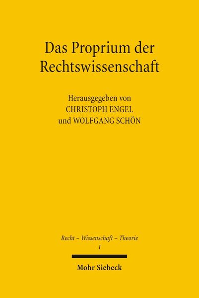 Produktbild: Das Proprium der Rechtswissenschaft
