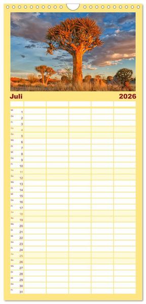 Produktbild: Familienplaner 2026 - S&uuml;dafrika Christian Heeb mit 5 Spalten (Wandkalender, 21 x 45 cm) CALVENDO