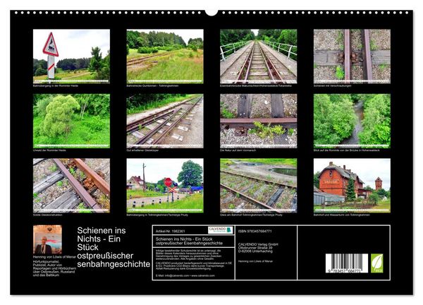 Produktbild: Schienen ins Nichts - Ein St&uuml;ck ostpreu&szlig;ischer Eisenbahngeschichte (hochwertiger Premium Wandkalender 2026 DIN A2 quer), Kunstdruck in Hochglanz