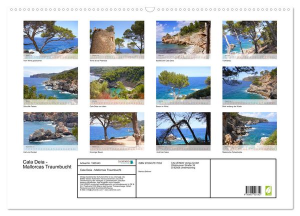 Produktbild: Cala Deia - Mallorcas Traumbucht (Wandkalender 2026 DIN A2 quer), CALVENDO Monatskalender