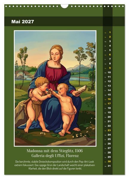 Produktbild: Raffael 2.0, Renaissance-Madonnen als Graphic Novel (Wandkalender 2027 DIN A3 hoch), CALVENDO Monatskalender