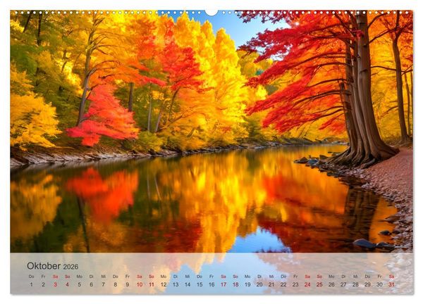 Produktbild: Fl&uuml;sse der Fantasie (hochwertiger Premium Wandkalender 2026 DIN A2 quer), Kunstdruck in Hochglanz