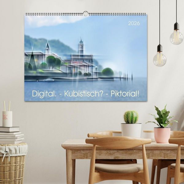 Produktbild: Digital - Kubistisch - Piktorial (Wandkalender 2026 DIN A2 quer), CALVENDO Monatskalender