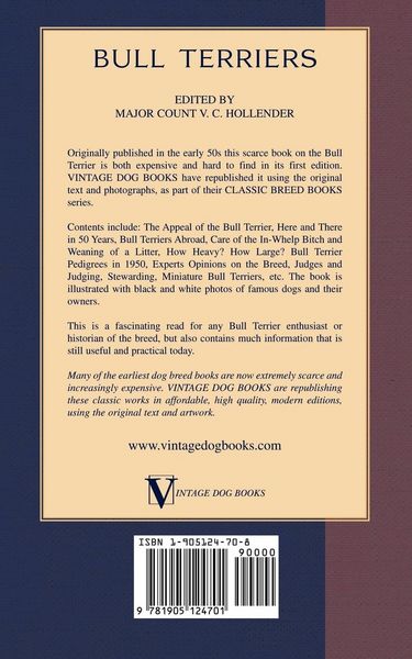 Produktbild: Bull Terriers (A Vintage Dog Books Breed Classic - Bull Terrier)