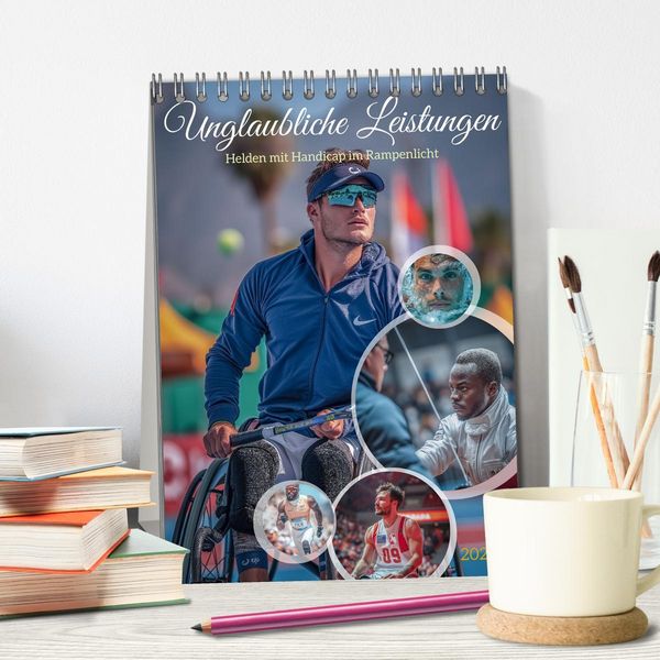 Produktbild: Unglaubliche Leistungen - Helden mit Handicap im Rampenlicht (Tischkalender 2026 DIN A5 hoch), CALVENDO Monatskalender