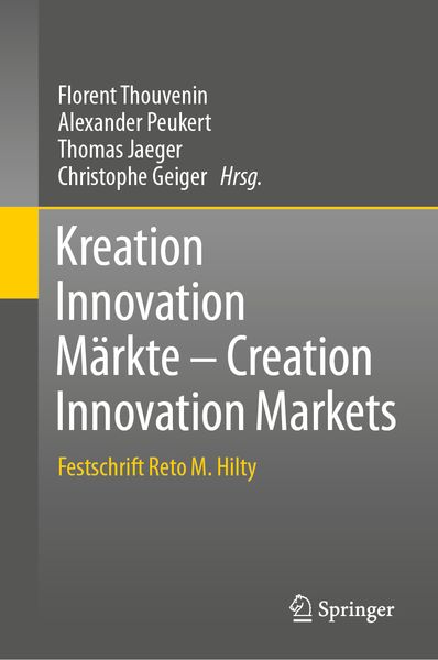 Produktbild: Kreation Innovation M&auml;rkte - Creation Innovation Markets