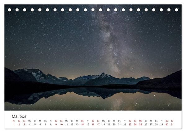 Produktbild: Nachthimmel - Unfassbare Fotografien der Sterne. (Tischkalender 2026 DIN A5 quer), CALVENDO Monatskalender