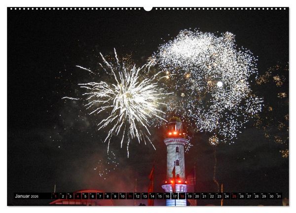 Produktbild: Warnem&uuml;nde und Rostock, Perlen an der Ostsee (Wandkalender 2026 DIN A2 quer), CALVENDO Monatskalender